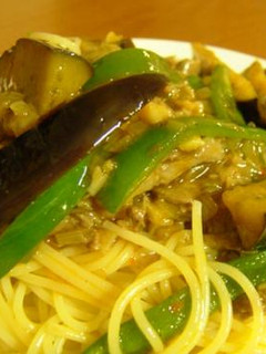 中華風!ナスとピーマンのパスタ-レシピのメイン写真