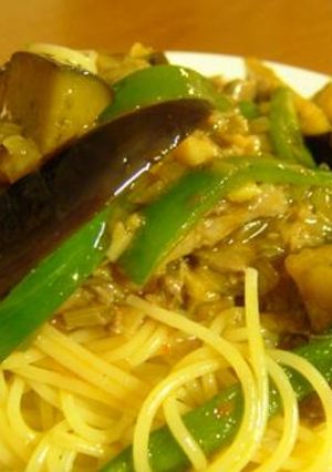 中華風！ナスとピーマンのパスタ-レシピのメイン写真