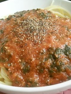 簡単☆トマト缶でトマトスープの冷製パスタ-レシピのメイン写真