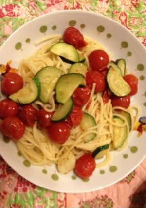 ミニトマトとズッキーニのフレッシュパスタ-レシピのメイン写真