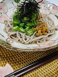 納豆とオクラの冷やし蕎麦-レシピのメイン写真
