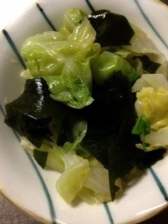 やっぱり!キャベツとわかめのポン酢和え-レシピのメイン写真