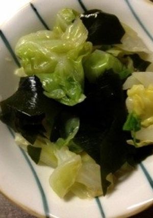 やっぱり！キャベツとわかめのポン酢和え-レシピのメイン写真