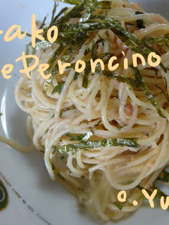 簡単!ペペロンチーノ風たらこスパゲティ-レシピのメイン写真