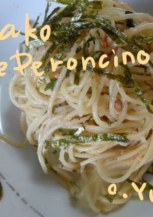 簡単!ペペロンチーノ風たらこスパゲティ-レシピのメイン写真