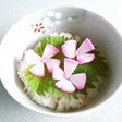 父の日・キャラ弁に♪かまぼこで紫陽花の花