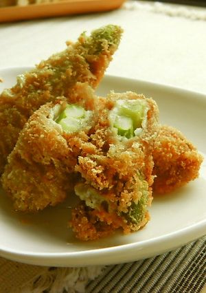チーズ&アスパラ豚薄バラ巻揚げ♬-レシピのメイン写真