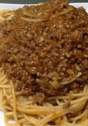 男の料理！！十五分で簡単ボロネーゼ風-レシピのメイン写真