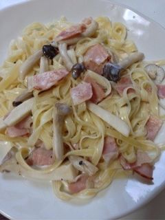 簡単きのこクリームパスタ❤フェットチーネ-レシピのメイン写真