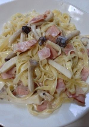 簡単きのこクリームパスタ❤フェットチーネ-レシピのメイン写真