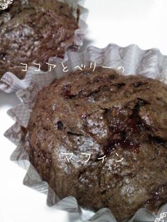 ココア&ベリー マフィン-レシピのメイン写真