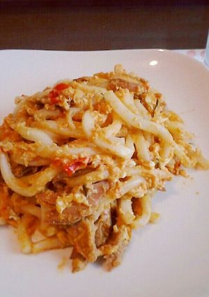 いなばﾂﾅﾀｲｶﾚｰﾚｯﾄﾞで焼きうどん-レシピのメイン写真