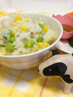 とうもろこしと枝豆の混ぜご飯-レシピのメイン写真