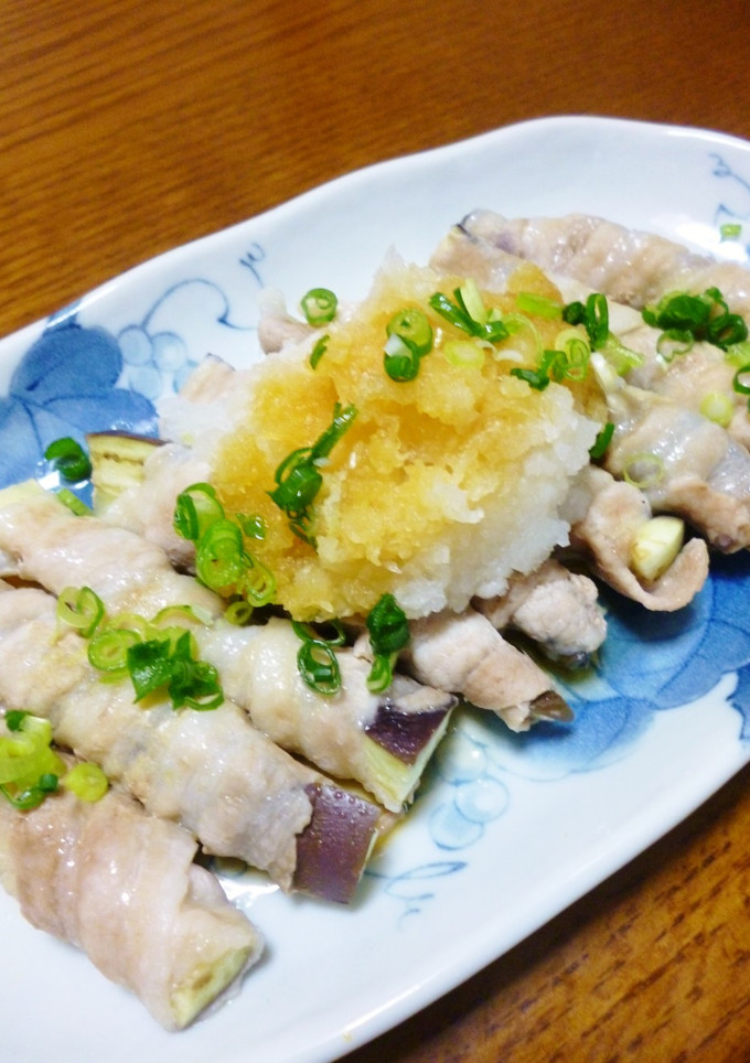 肉巻き茄子のおろしぽん酢-レシピのメイン写真