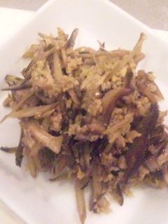 牛蒡と椎茸のそぼろ煮-レシピのメイン写真