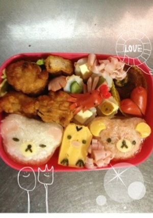 キャラ弁☆リラックマ＆コリラックマ弁当-レシピのメイン写真