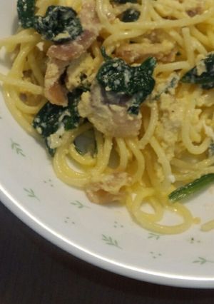 生クリーム不要☆やさしい味のカルボナーラ-レシピのメイン写真