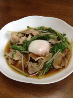 豚バラ肉と水菜のさっと煮-レシピのメイン写真