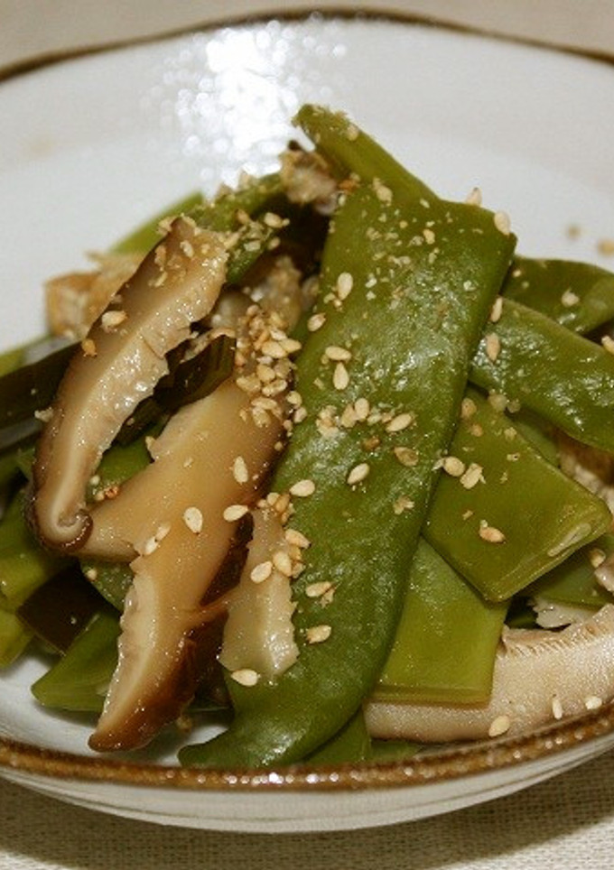 モロッコいんげんと干し椎茸の煮物-レシピのメイン写真