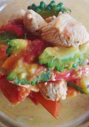 鶏胸とトマトとゴーヤと人参のサマーソテー-レシピのメイン写真