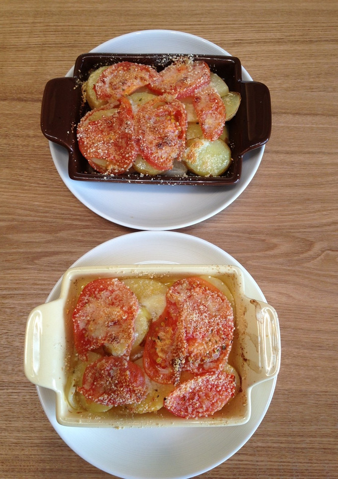 ジャガイモと玉ネギのトマトチーズ焼き♪-レシピのメイン写真