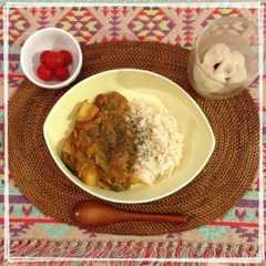 酒粕入り！夏野菜の生おからカレー-レシピのメイン写真