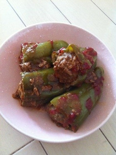 簡単♪ まるごとピーマンの肉詰め-レシピのメイン写真
