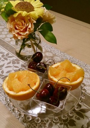 オレンジの盛り付け方♪-レシピのメイン写真