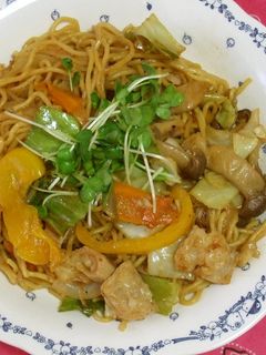 野菜たっぷりホルモン焼きそば-レシピのメイン写真