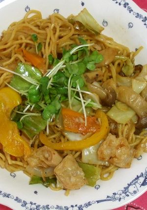 野菜たっぷりホルモン焼きそば-レシピのメイン写真