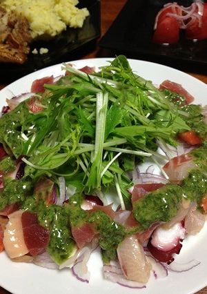 切り落とし刺身で豪華なカルパッチョ-レシピのメイン写真