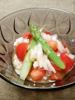 簡単♪アスパラ&トマトのオニオンサラダ♡-レシピのメイン写真