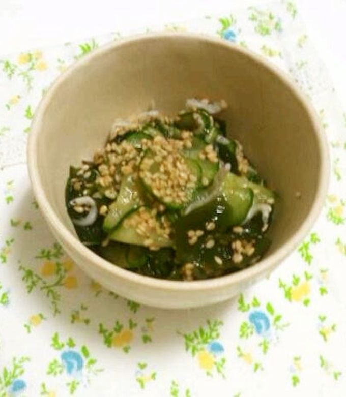甘酢でペロリ♡きゅうりとワカメの酢の物★-レシピのメイン写真