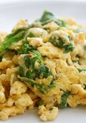 セロリの葉のピリ辛スクランブルエッグ-レシピのメイン写真