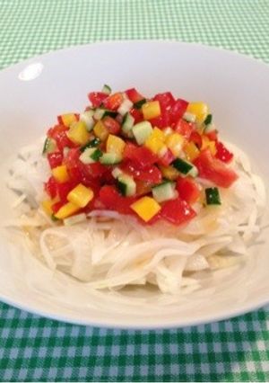 オニオンサラダ夏野菜ドレッシング-レシピのメイン写真