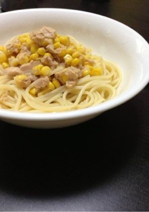 ツナ＆コーンinバター醤油パスタ-レシピのメイン写真