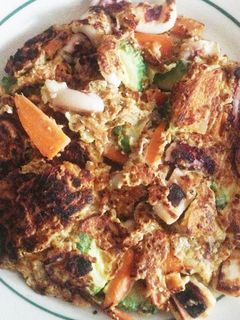 イカ焼き ゴーヤと人参と卵と全粒粉-レシピのメイン写真