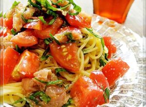 簡単♡トマトと生ハムの冷製パスタ-レシピのメイン写真