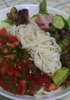 夏にサラダ冷や麦-レシピのメイン写真