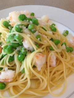 グリーンピースとエビで簡単塩麹パスタ-レシピのメイン写真