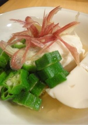 夏!みょうがとオクラのお豆腐サラダ♪-レシピのメイン写真