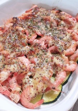 芝海老とｽﾞｯｷｰﾆのｵｰﾌﾞﾝ焼き-レシピのメイン写真