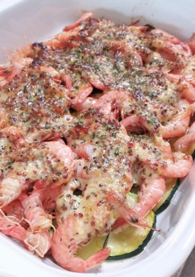 芝海老とｽﾞｯｷｰﾆのｵｰﾌﾞﾝ焼き-レシピのメイン写真