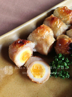 にんにくうずらの鶏皮串-レシピのメイン写真