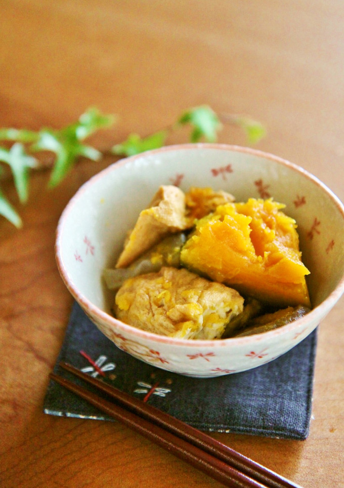 厚揚げとかぼちゃとこんにゃくの煮物-レシピのメイン写真