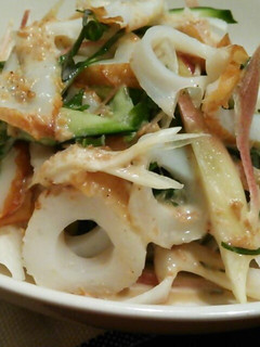 香味野菜、きゅうり、ちくわのサラダ-レシピのメイン写真