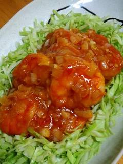 産まれてはじめて海老チリ作ってみた | ♡韓国人旦那のほのぼの