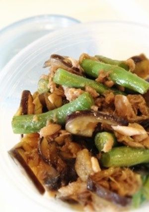 弁当・常備菜☆茄子ツナいんげんの甘辛煮-レシピのメイン写真