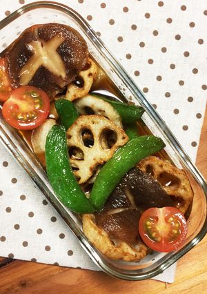 餅と野菜の揚げひたし♪つくりおきOK-レシピのメイン写真