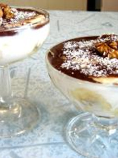 バナナヨーグルト♪チョコレートソース添え-レシピのメイン写真
